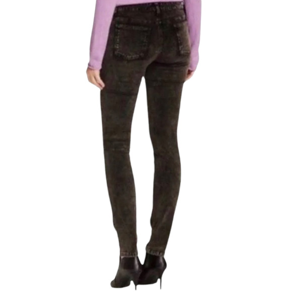 Eileen Fisher Velveteen Mineral Washed Skinny Jeans Black Gray 12 - Picture 10 of 10